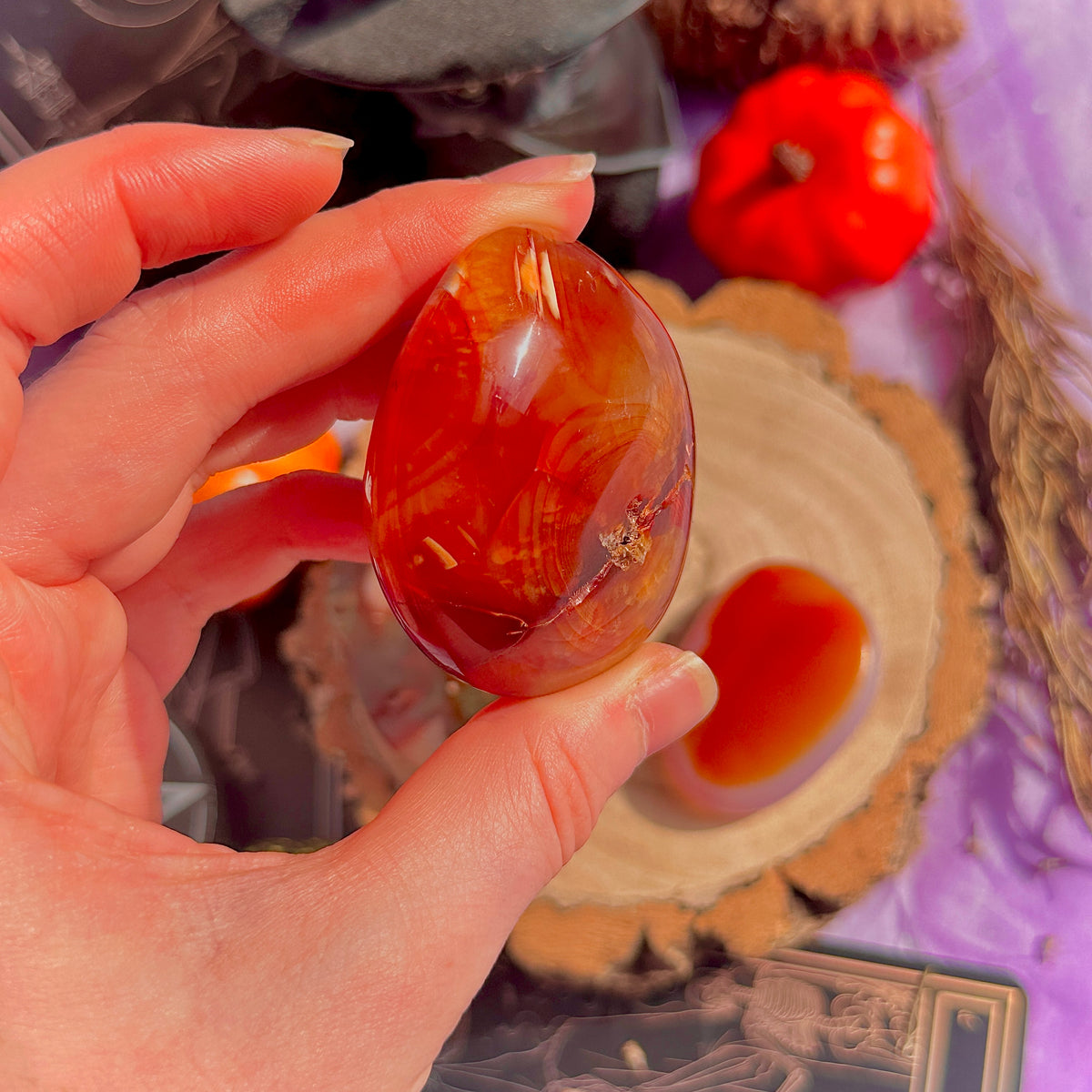mixed carnelian palm stones ~ choose your own