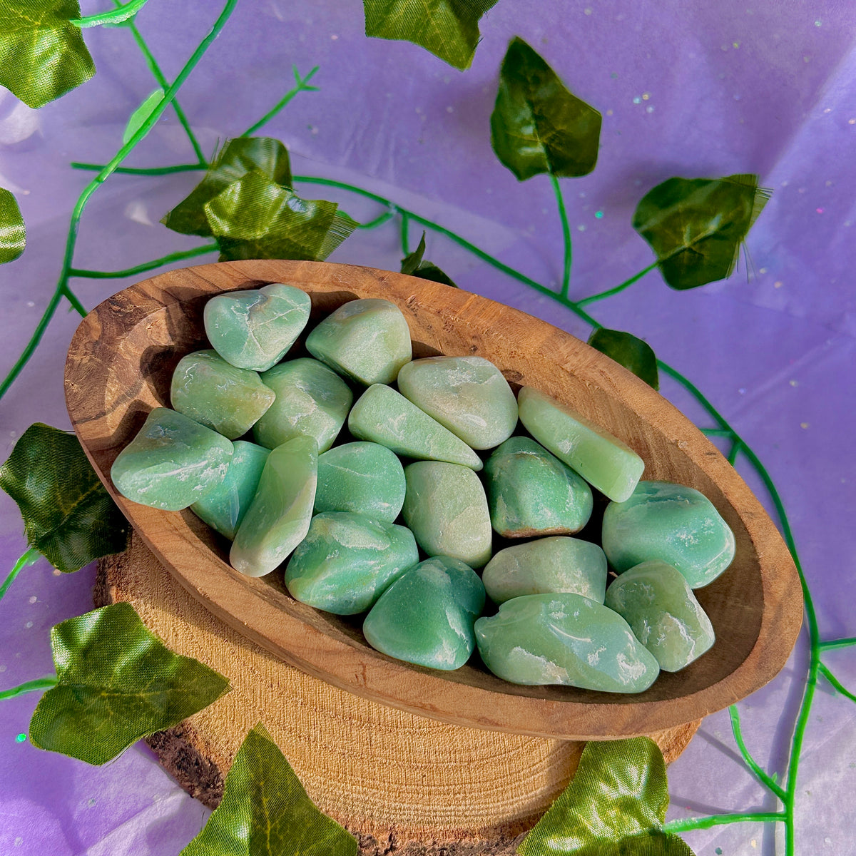 green aventurine tumbles ~ preloved