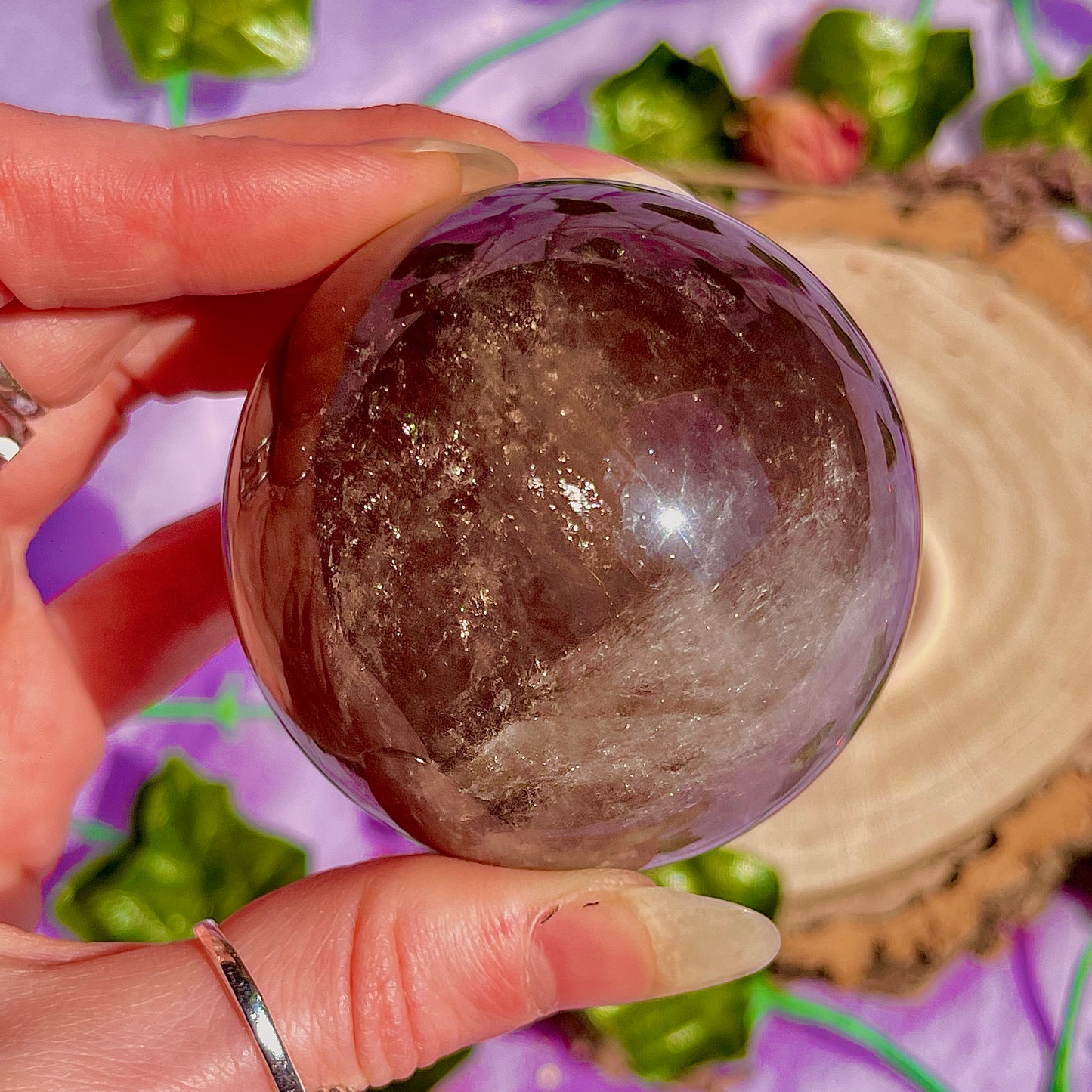 smoky quartz sphere