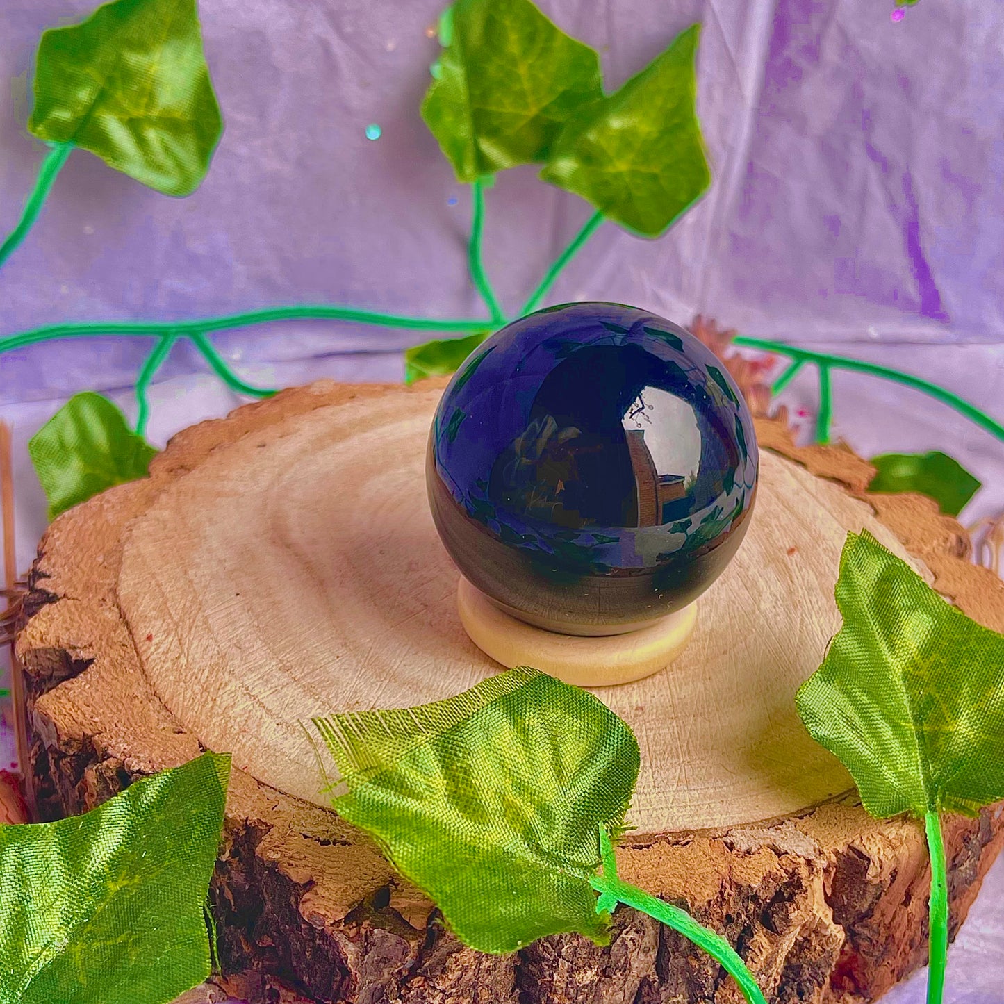 black obsidian sphere