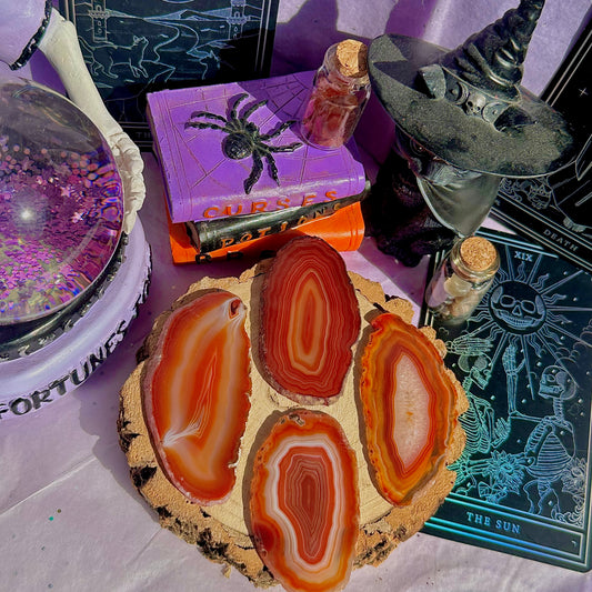 red agate slice ~ intuitively chosen