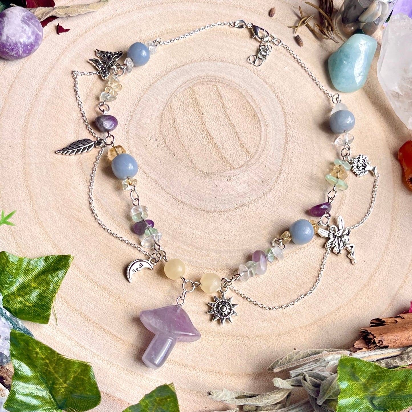 a fairies garden necklace