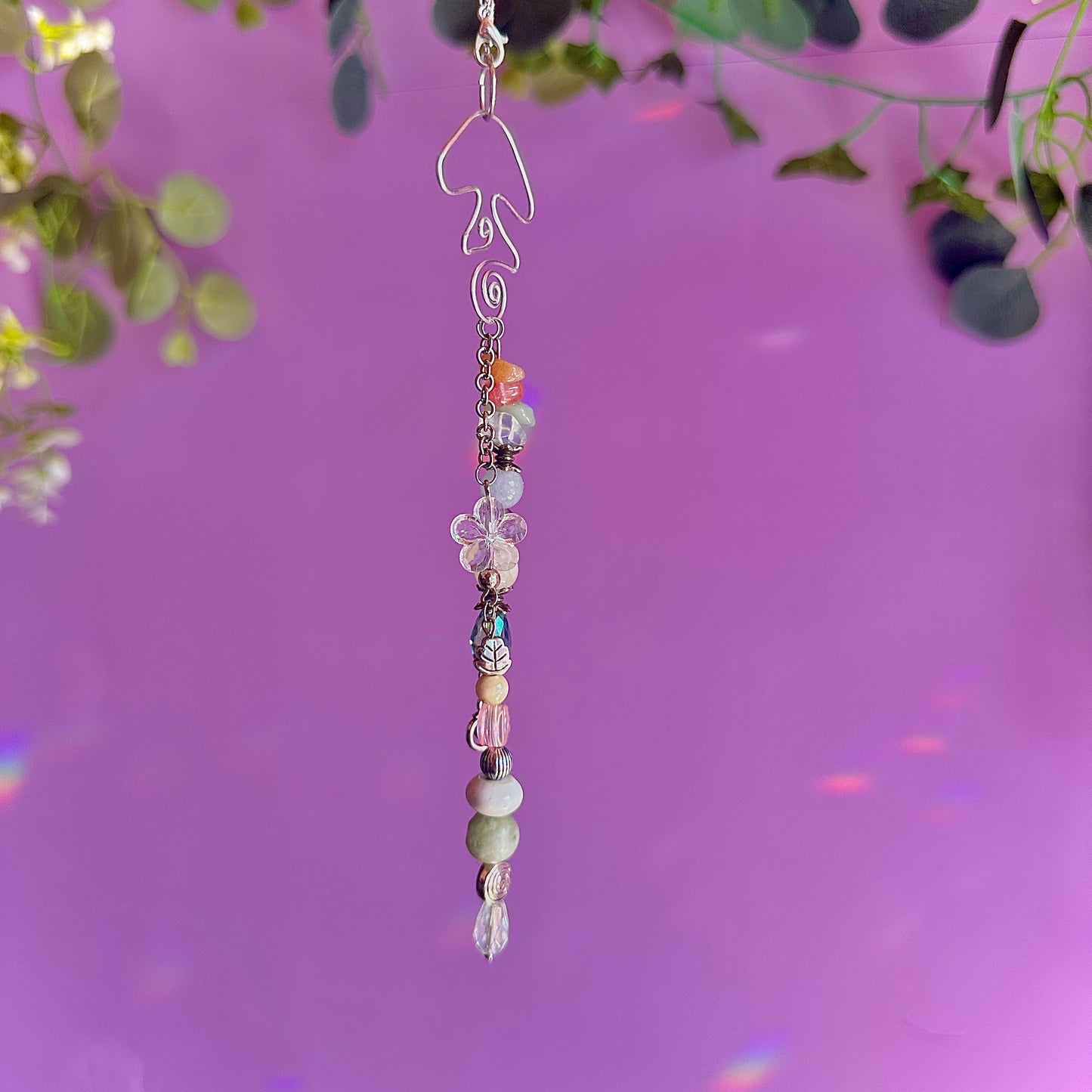spiral fungi car charm