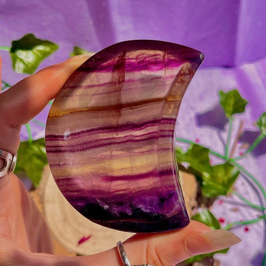 rainbow fluorite moon bowl A