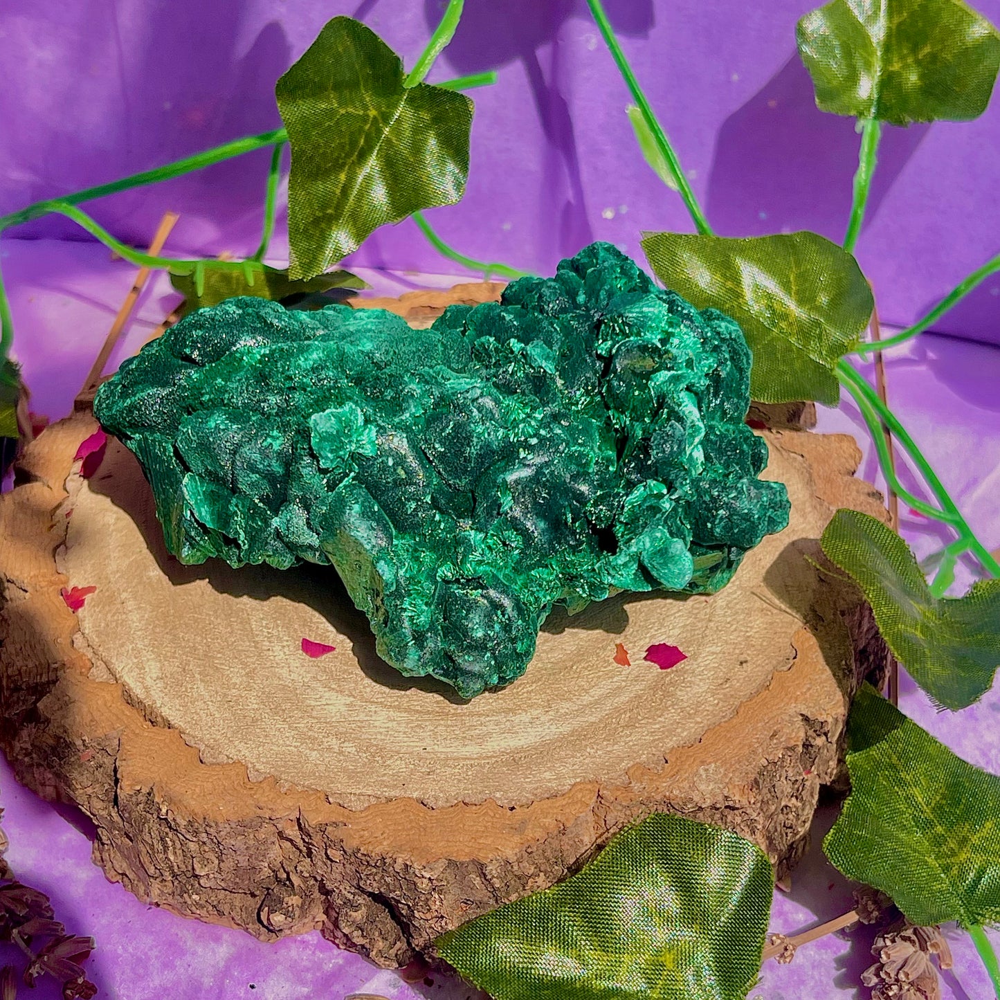 fibrous malachite specimen A (3-4inch)