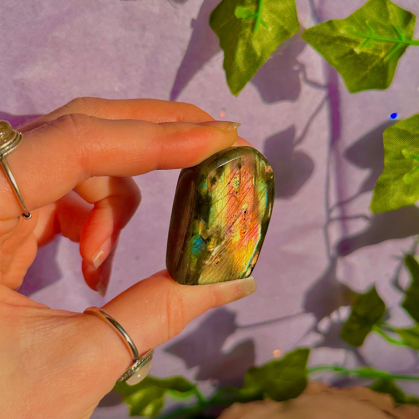 labradorite oil spill flash mini freeform ~ intuitively chosen