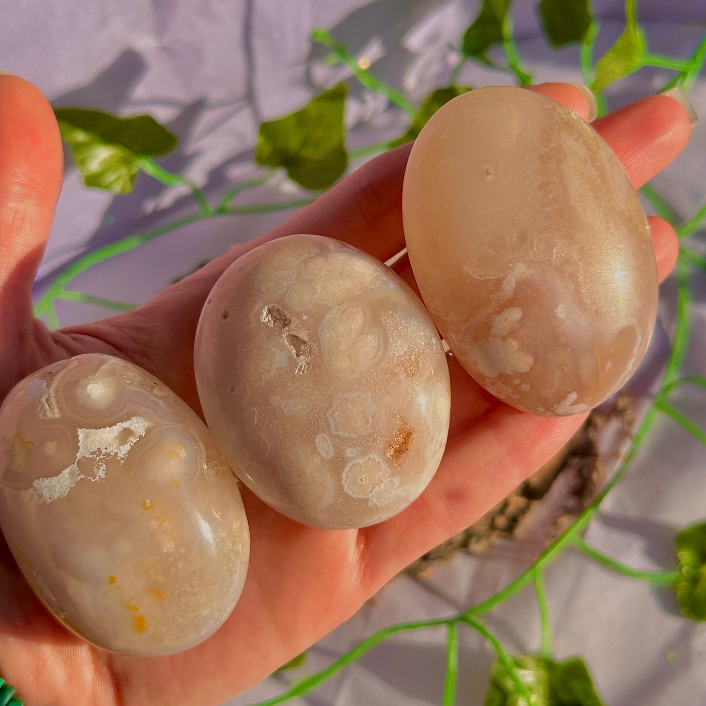 flower agate palm stone ~ intuitively chosen