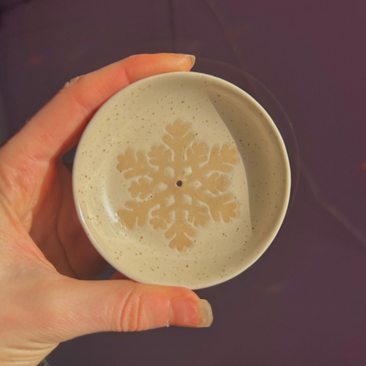 snowflake incense holder