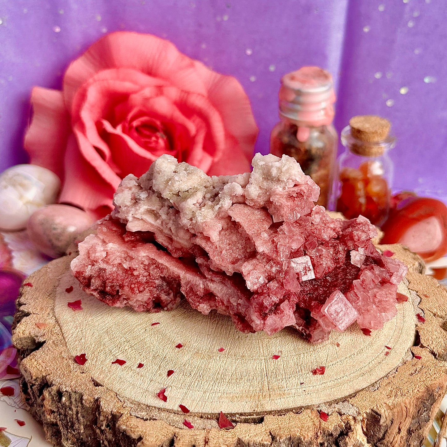 pink halite specimen