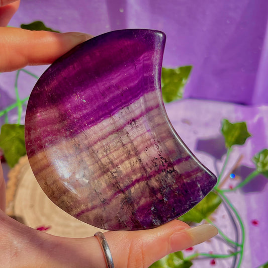 rainbow fluorite moon bowl C
