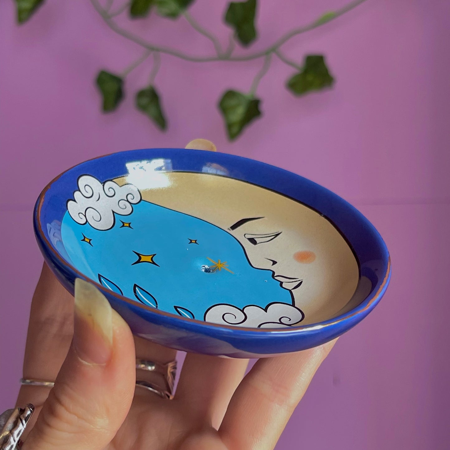 the moon celestial incense holder