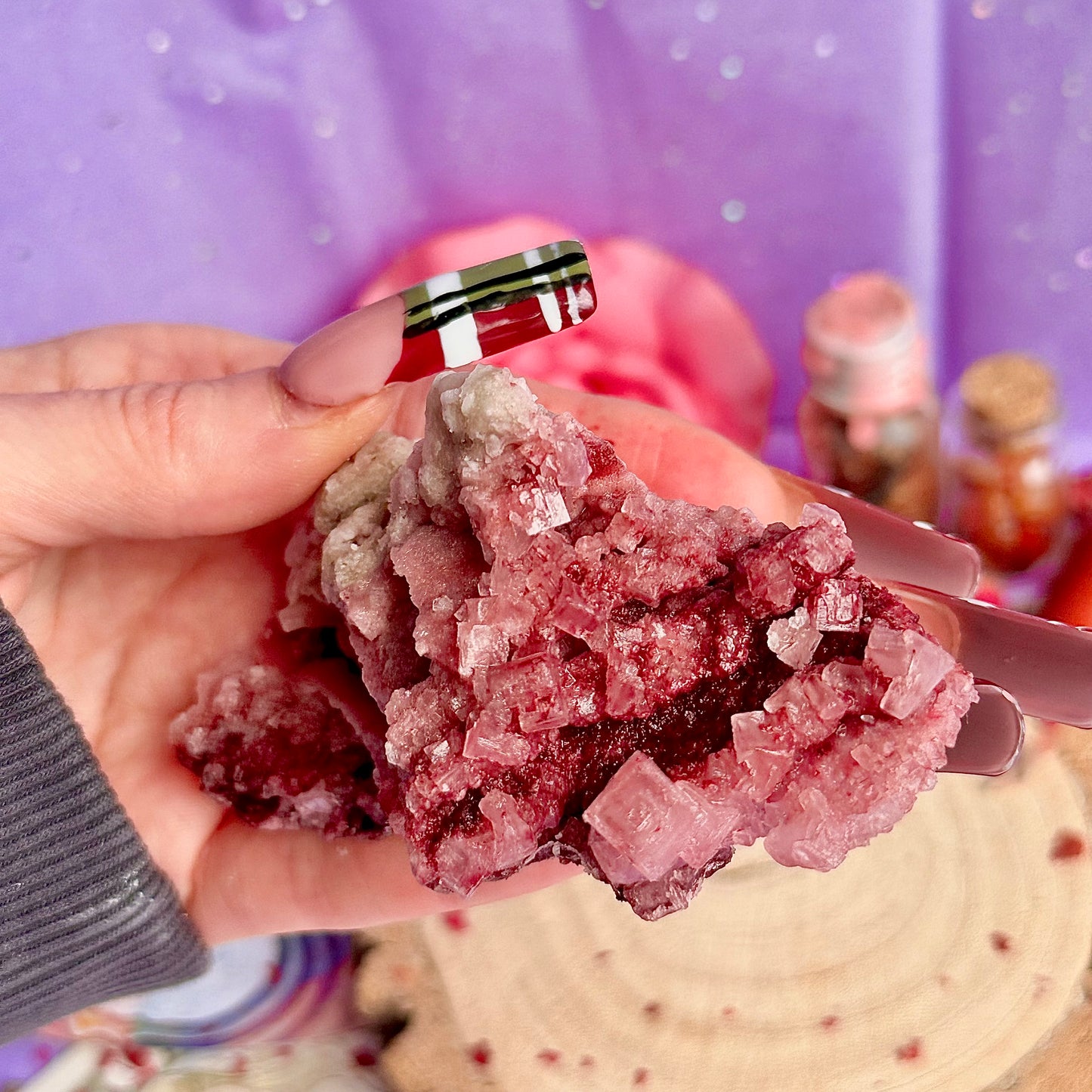 pink halite specimen