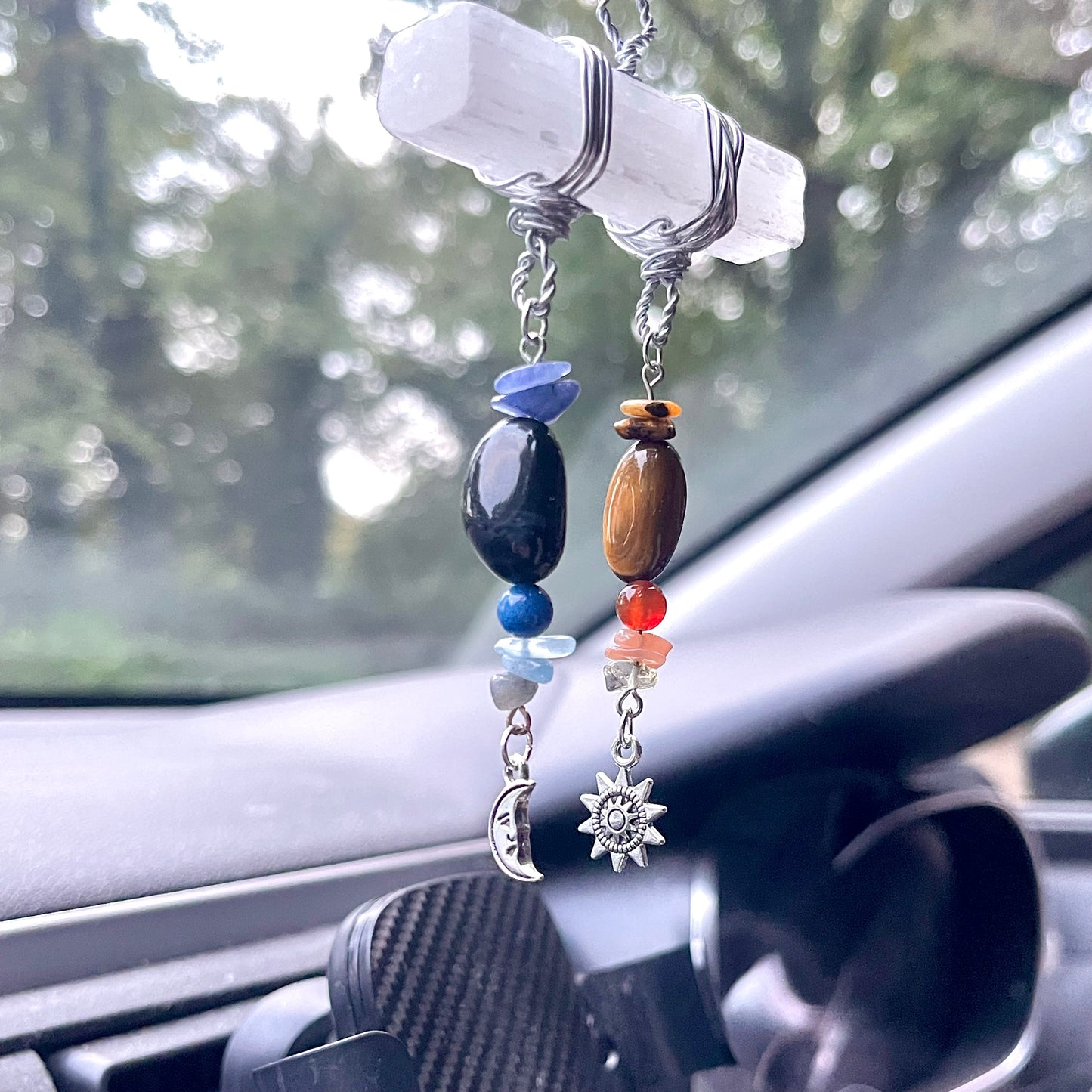 day to night car charm