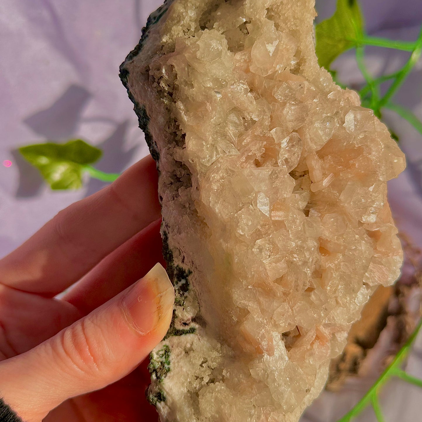 apophyllite with stilbite specimen cluster