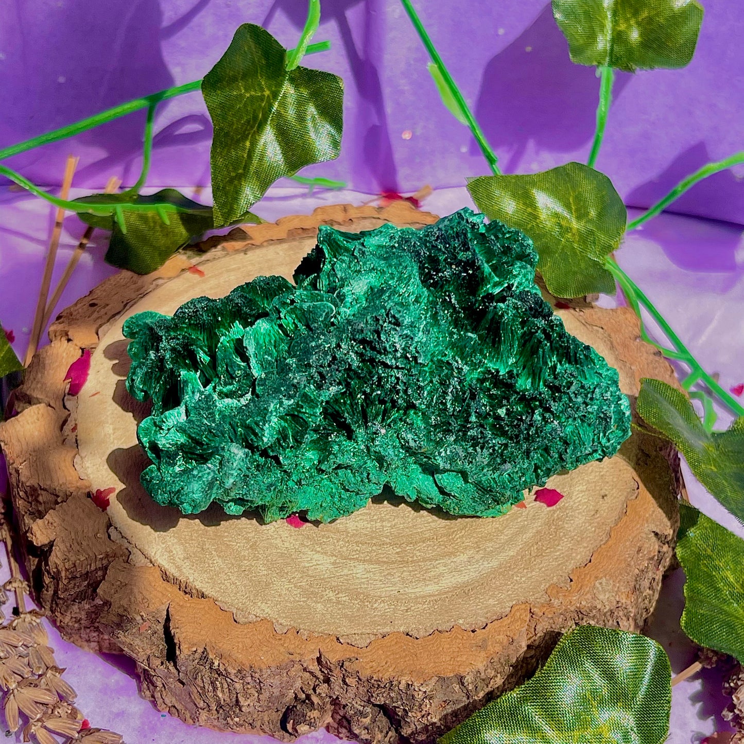 fibrous malachite specimen B (3-4inch)