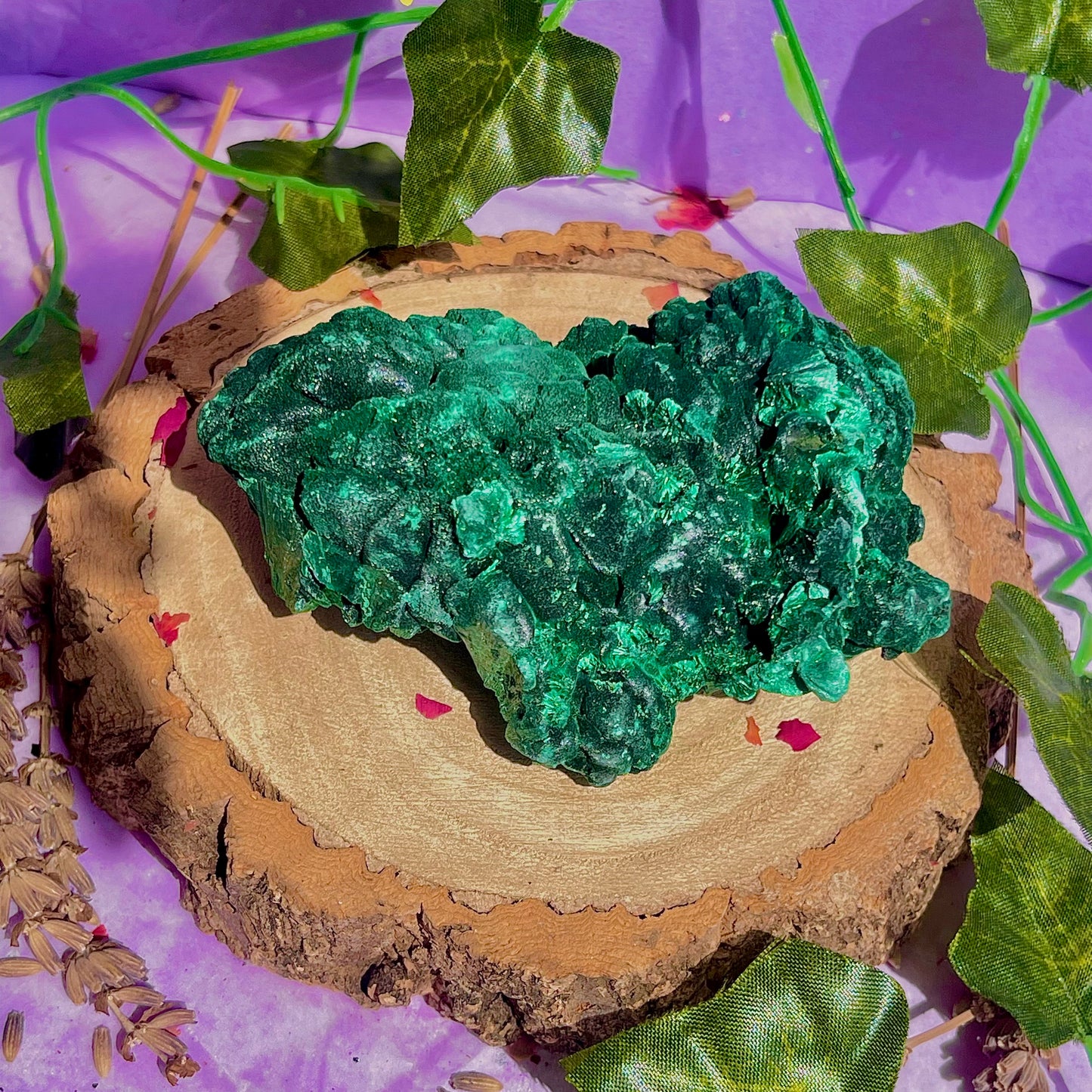 fibrous malachite specimen A (3-4inch)