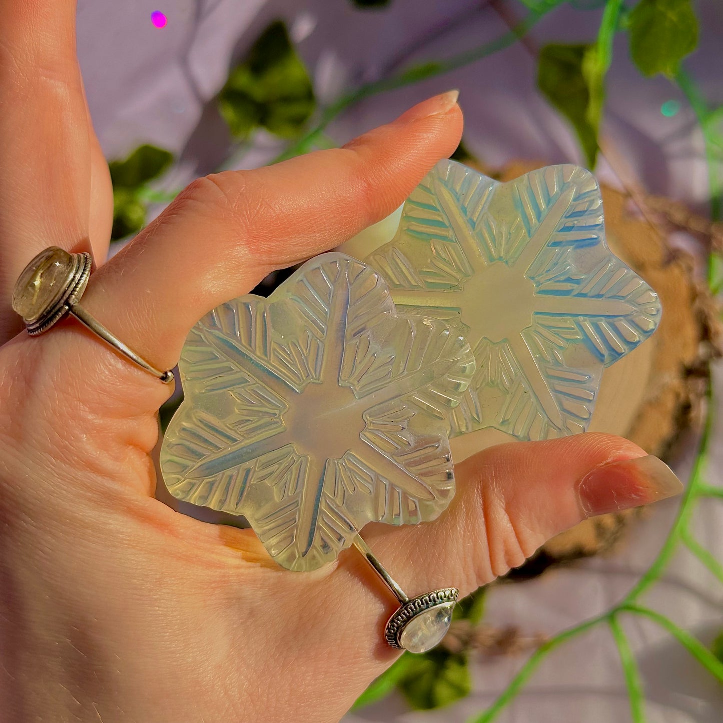 opalite snowman and snowflake carvings ~ choose your own