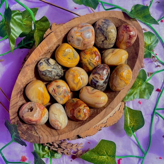 crazy lace agate tumbles