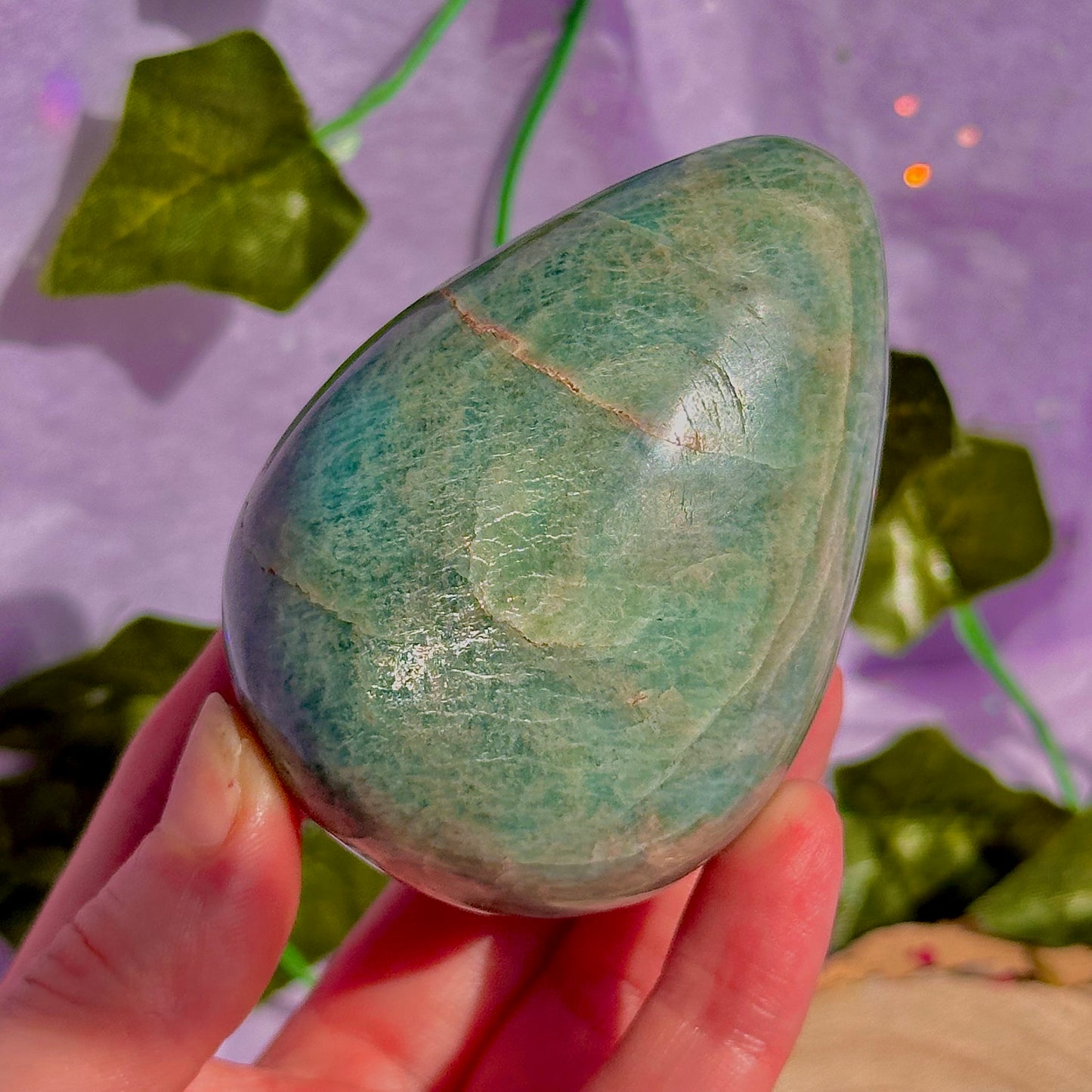 amazonite egg carving