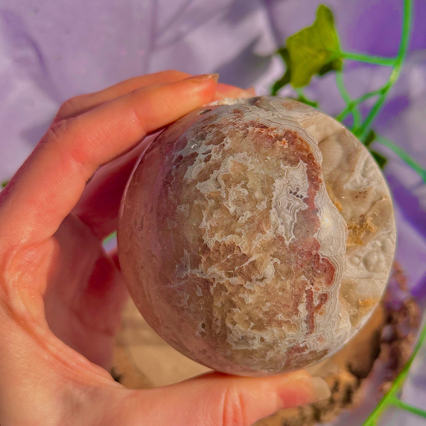 druzy crazy lace agate sphere ~ 546g