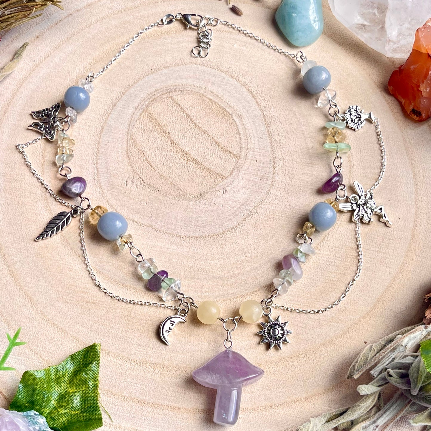 a fairies garden necklace