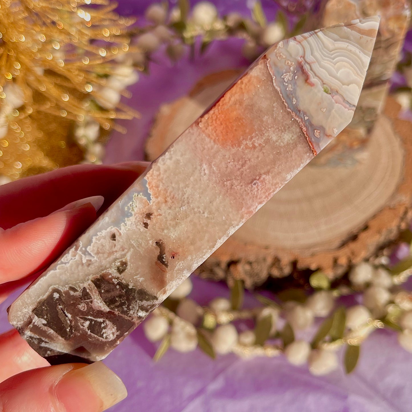 mexican crazy lace agate tower ~ choose your own