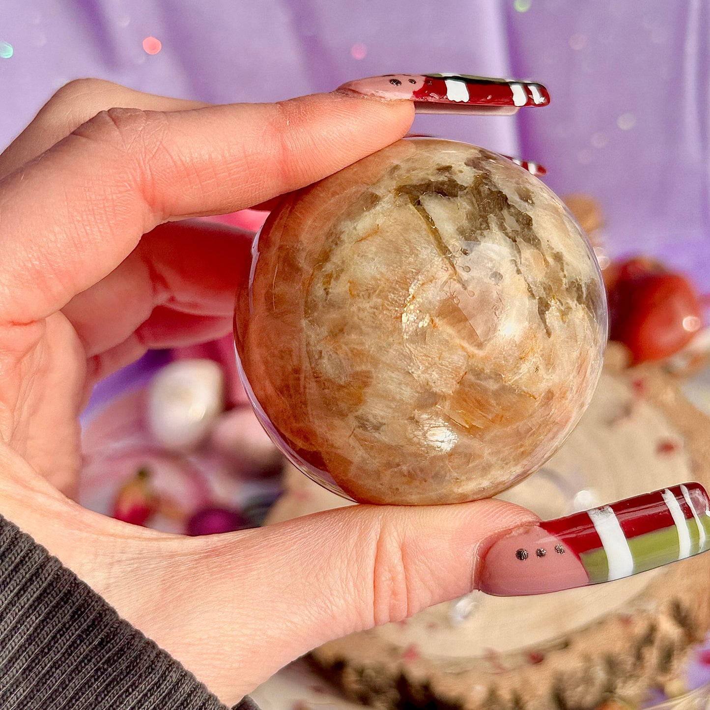 pink moonstone sphere B