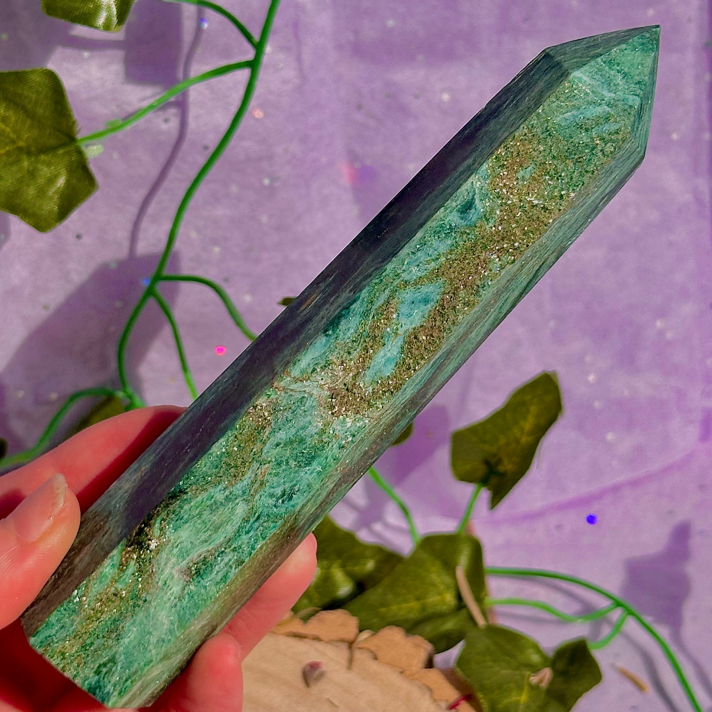 green fuchsite tower