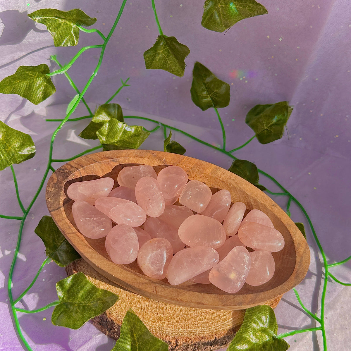 rose quartz tumbles ~ preloved