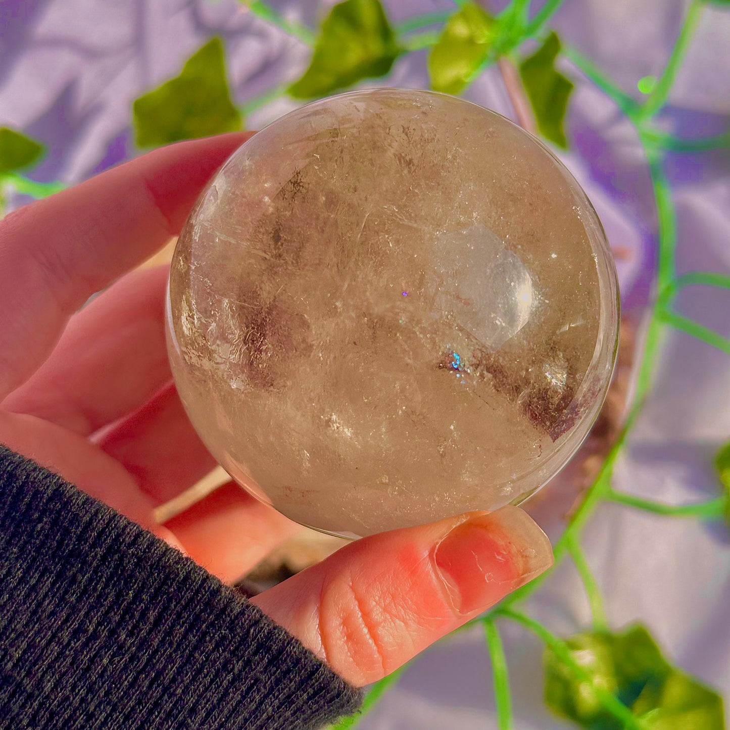 garden quartz sphere ~ 382g