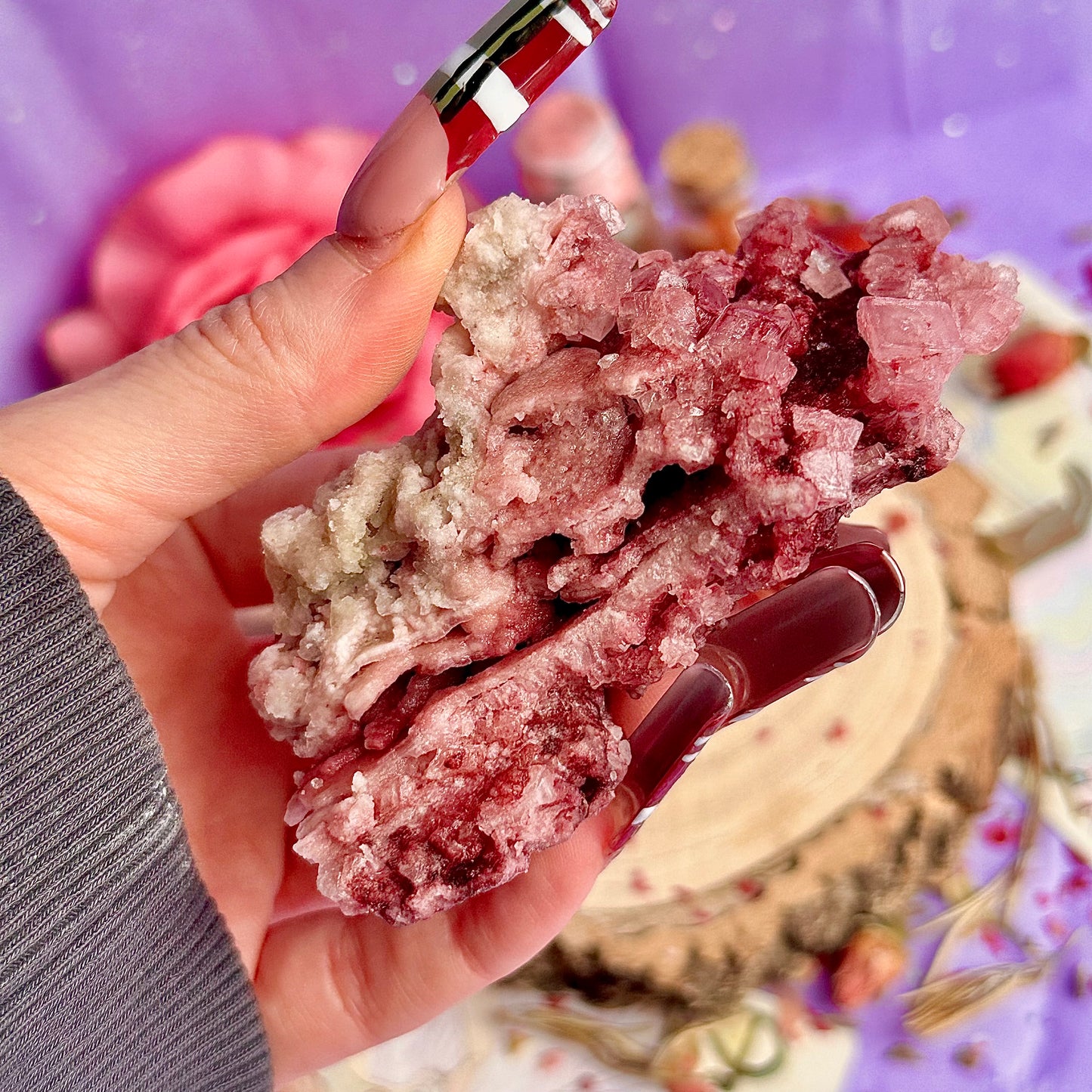 pink halite specimen