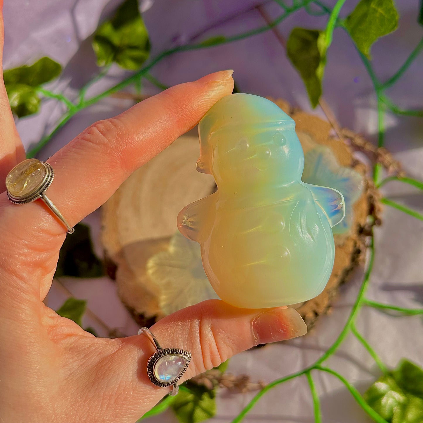 opalite snowman and snowflake carvings ~ choose your own