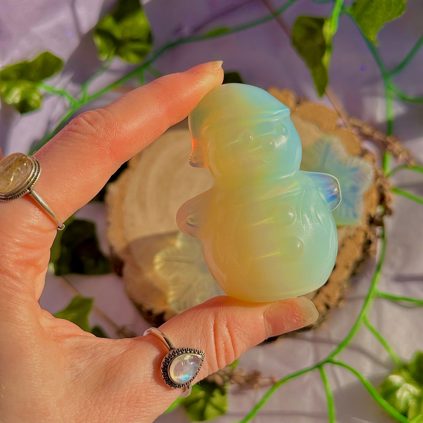 opalite snowman and snowflake carvings ~ choose your own