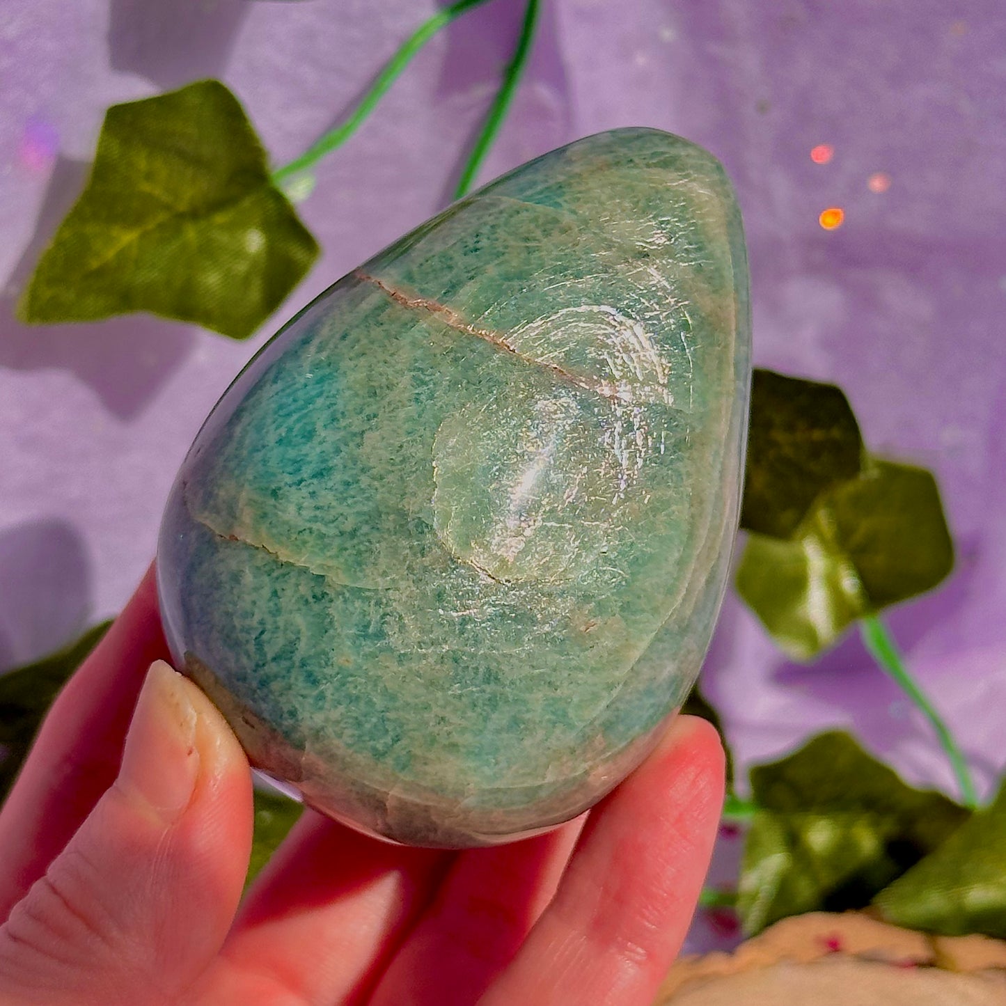 amazonite egg carving
