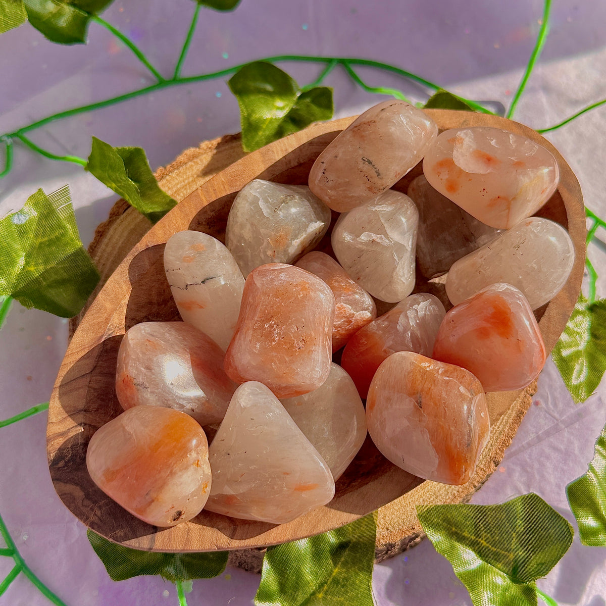 bahia chalcedony (bahia agate / orange chalcedony) tumbles ~ preloved