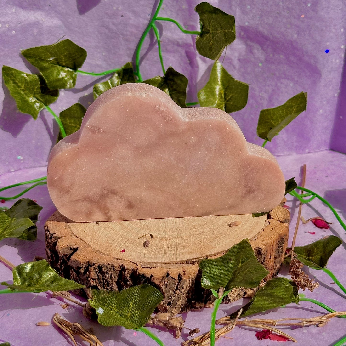 pink amethyst cloud carving