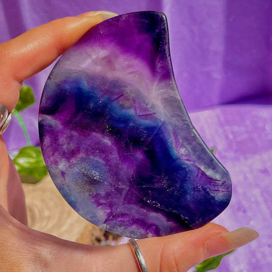 rainbow fluorite moon bowl D