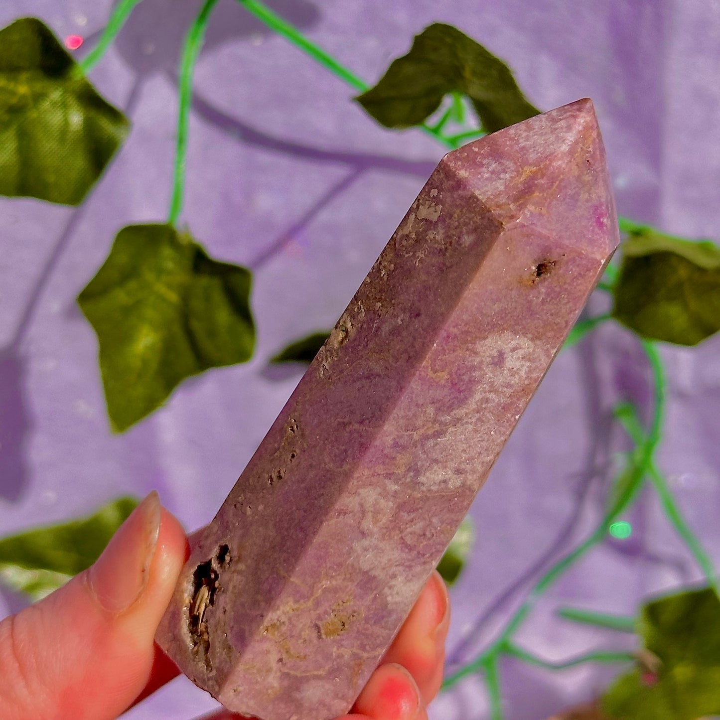 purple towers ~ lepidolite & phosphosiderite ~ choose your own