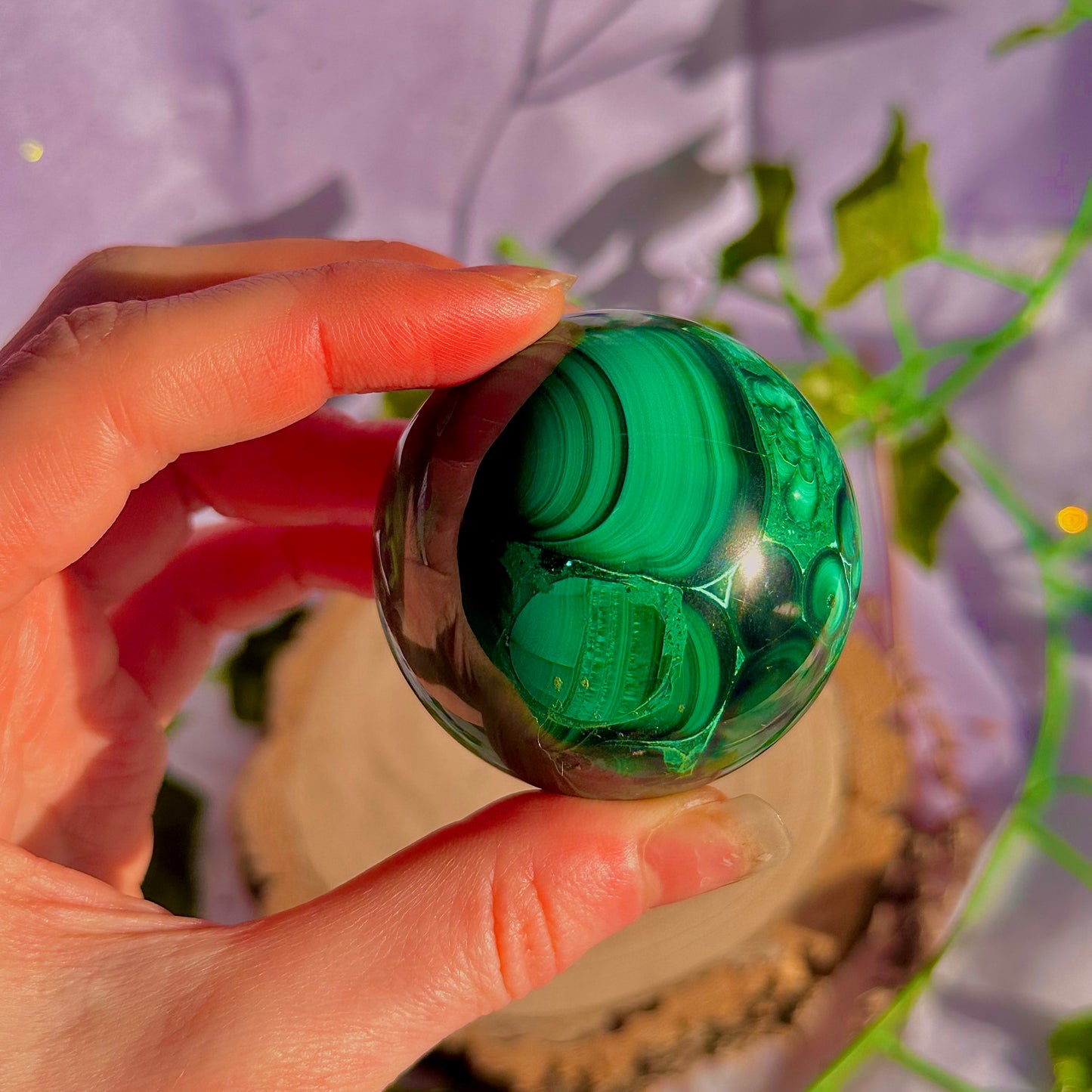 malachite sphere ~ 228g