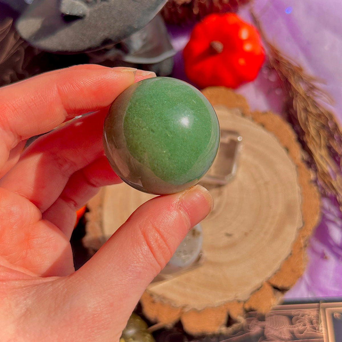 aventurine & druzy agate small spheres ~ choose your own