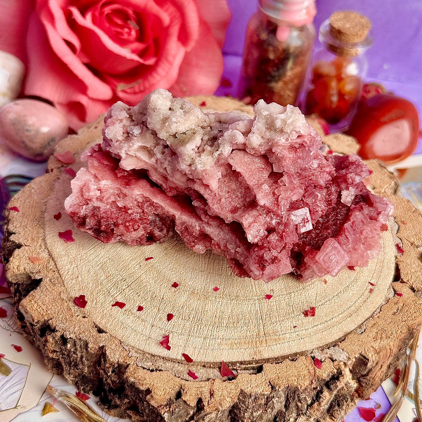 pink halite specimen