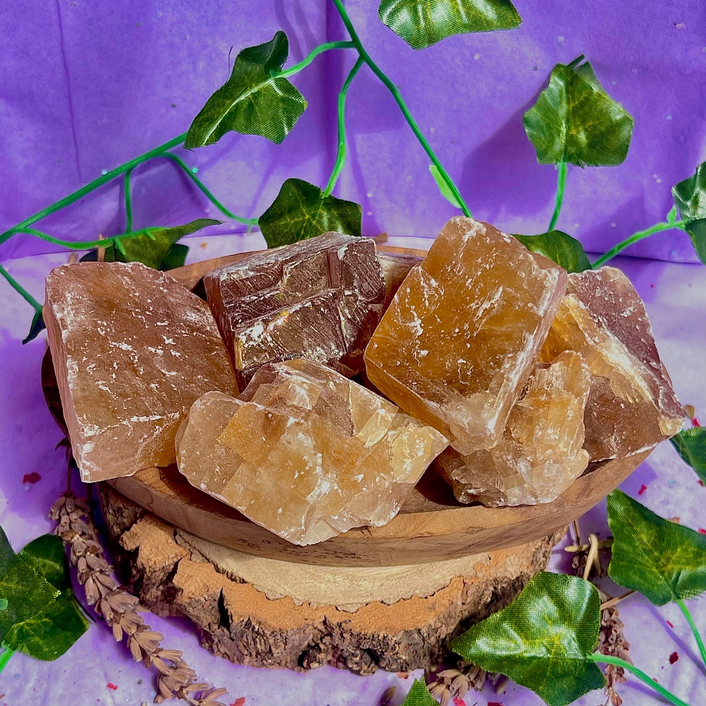 honey calcite raw/rough