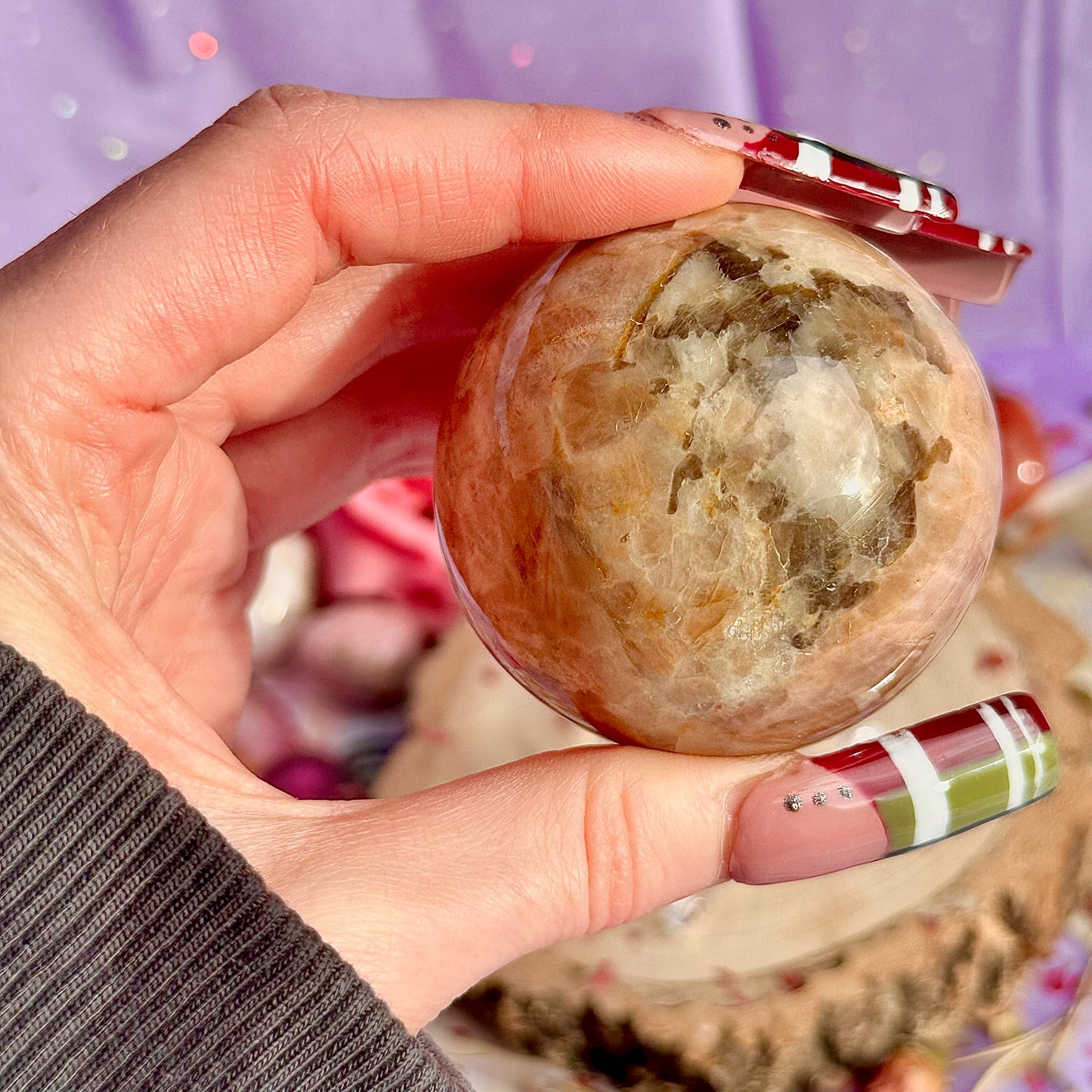 pink moonstone sphere B