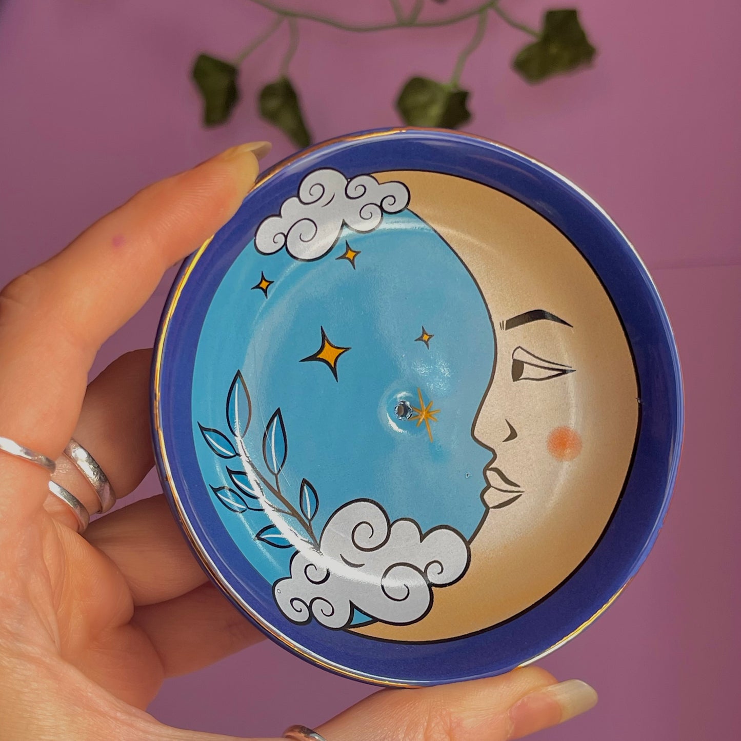 the moon celestial incense holder