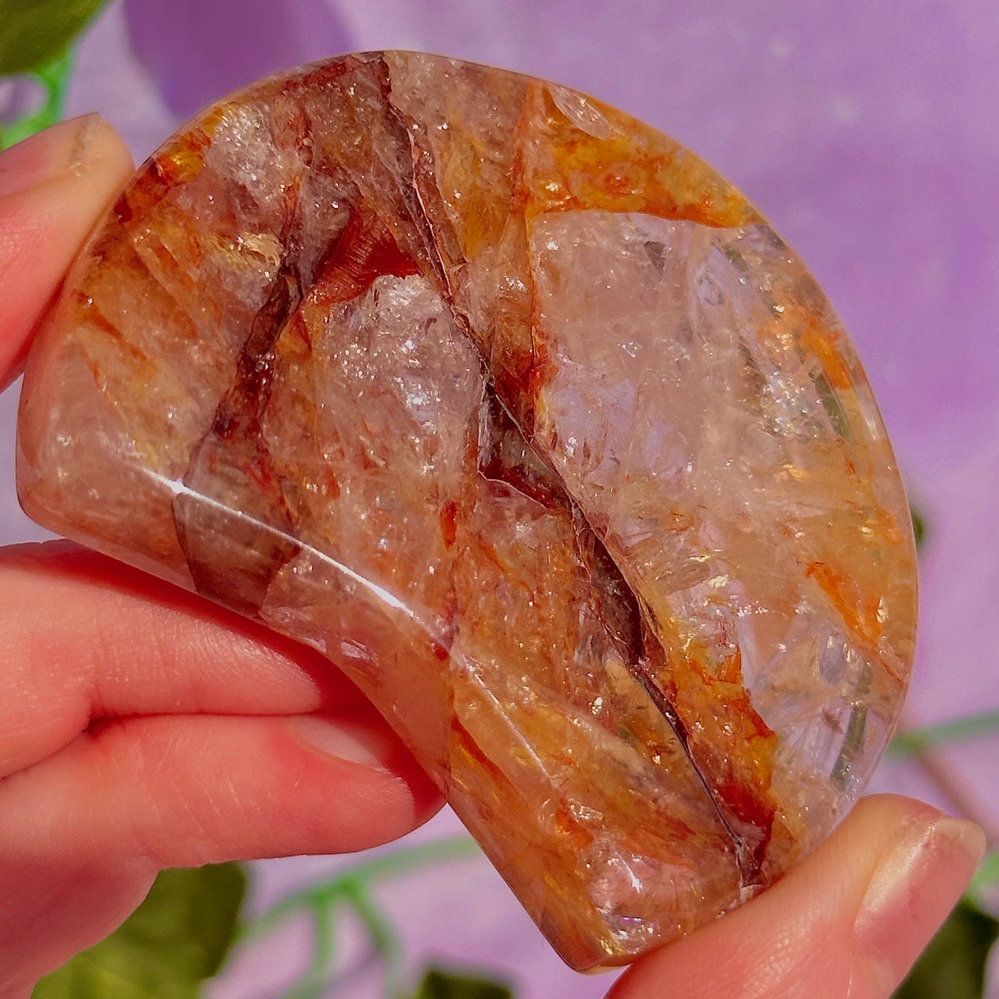 fire quartz moon bowl carving