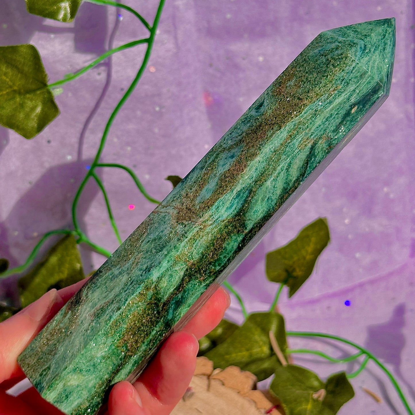 green fuchsite tower