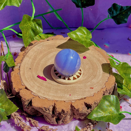 blue lace agate sphere B
