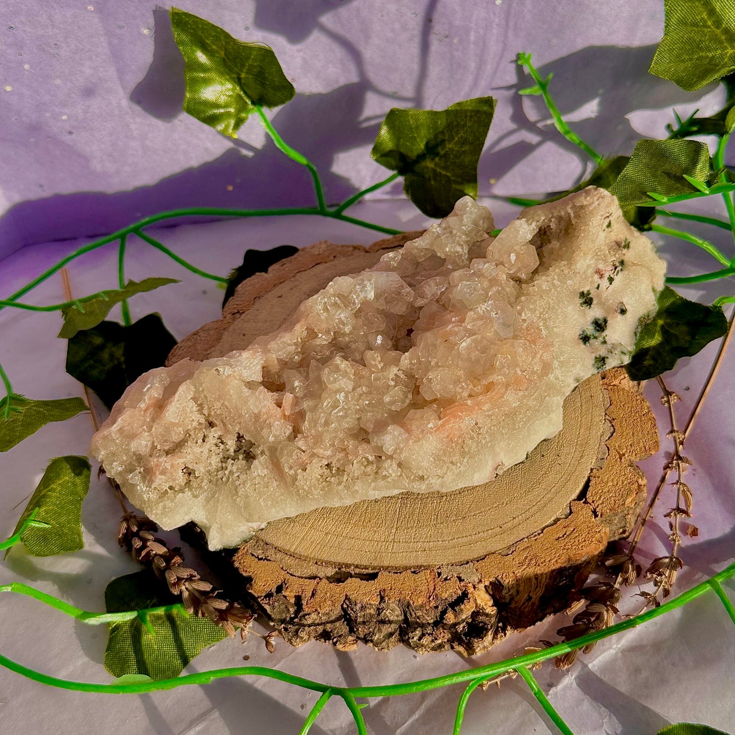 apophyllite with stilbite specimen cluster