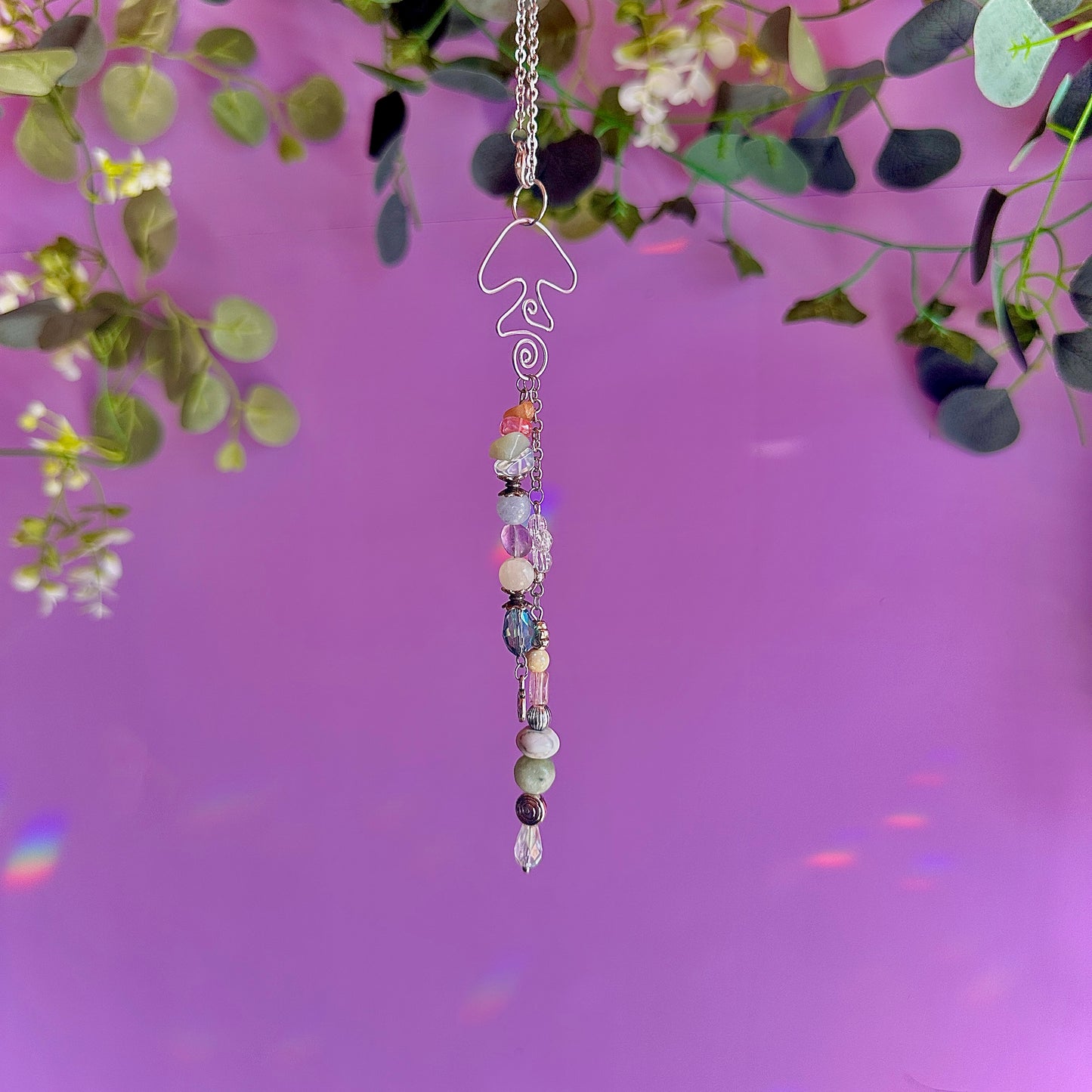 spiral fungi car charm