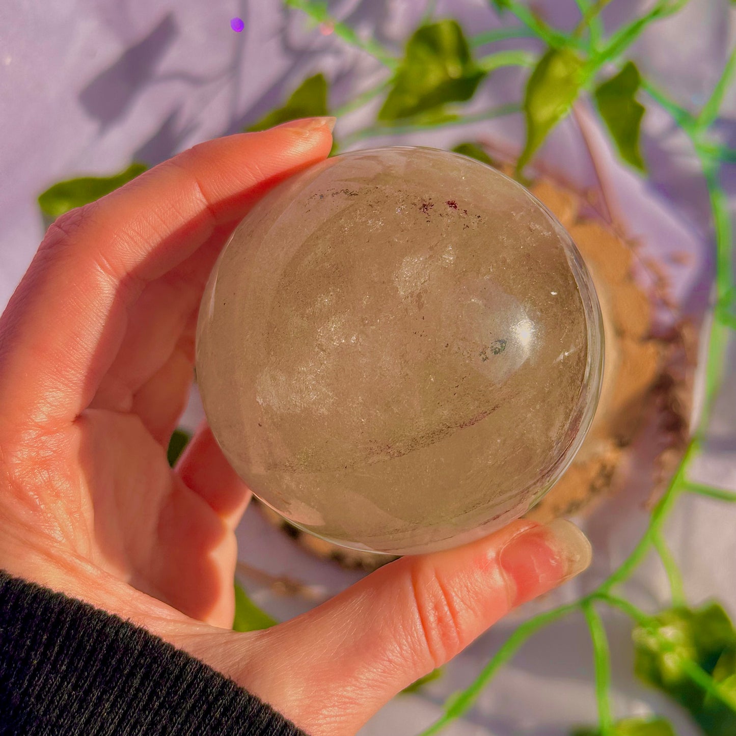 garden quartz sphere ~ 382g